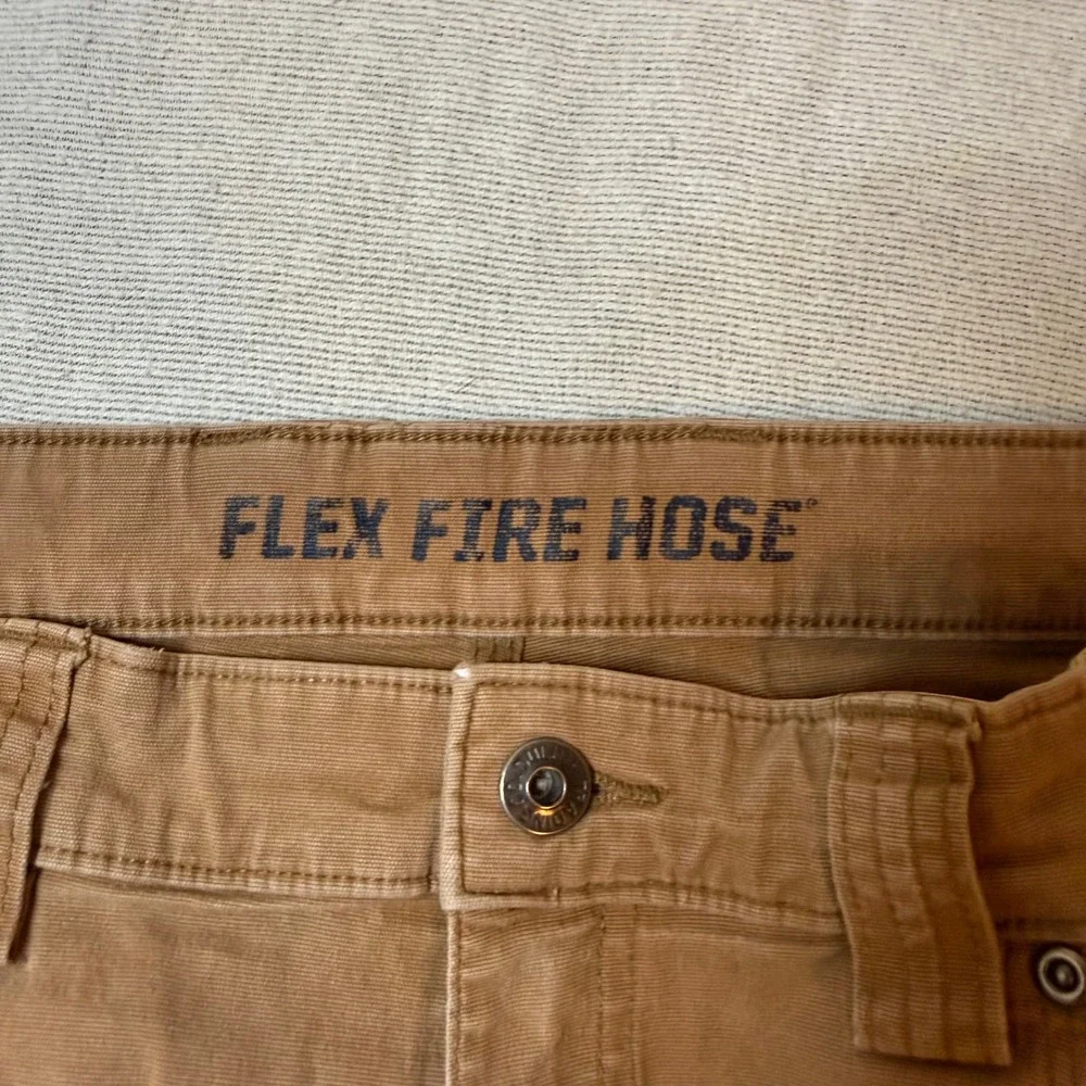 Duluth Trading Co Flex Fire Hose Cargo Pants Mens 40x30 Brown Workwear Utility